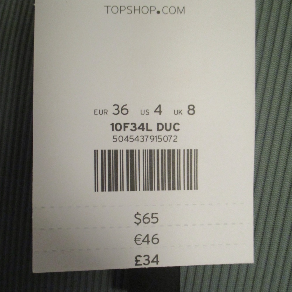 TOPSHOP  Green Bell Sleeve Skater Dress NWT sz 4 - Picture 7 of 7